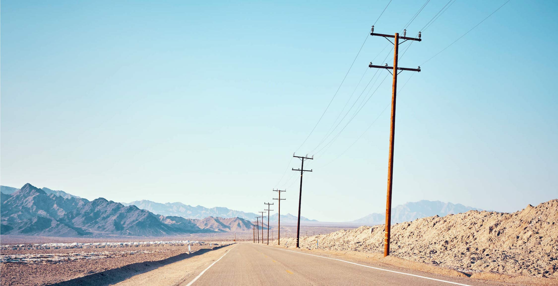 Poles in desert